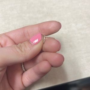 14k rose gold mini diamond hoop